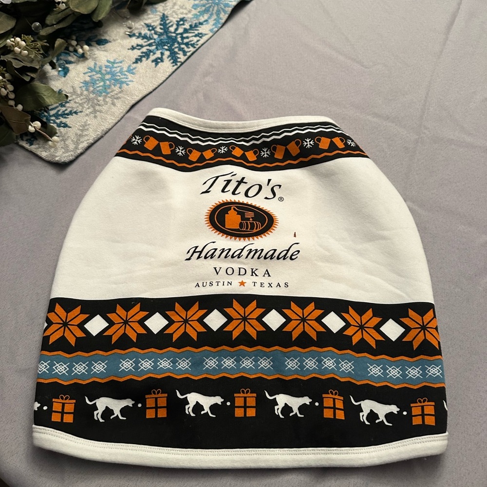 TITO’s vodka dog sweater XXL
